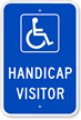 Handicap Visitor Sign (With Graphic)