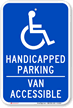 Handicapped Parking Van Accessible Sign (with Graphic)