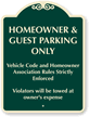 Homeowner & Guest Parking Only Sign
