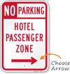 Hotel Passenger Zone   No Parking Sign