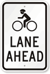 Lane Ahead With Man Symbol Sign