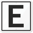 Letter E Parking Spot Sign