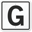 Letter G Parking Spot Sign