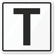 Letter T Parking Spot Sign