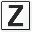 Letter Z Parking Spot Sign