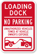 Loading Dock No Parking Sign