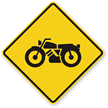 Motorcycle Symbol - Motorcycle Crossing Sign
