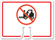 No Forklifts Pictorial Cone Top Warning Sign