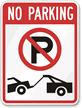 No Parking Tow Sign