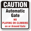 Caution Automatic Gate Sign