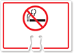 No Smoking Symbol Cone Top Warning Sign
