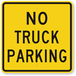 NO TRUCK PARKING Sign