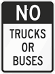 No   Trucks Or Buses Sign