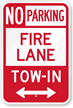 North Carolina Fire Lane No Parking Sign