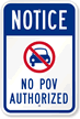 No POV Authorized Sign (With Symbol)