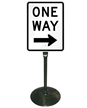 One Way (right) Sign & Post Kit