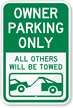 Owner Parking Only All Others Towed Sign