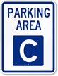 PARKING AREA C Sign