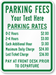 Custom Parking Fees Sign