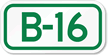 Parking Space Sign B 16