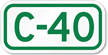 Parking Space Sign C-40