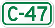 Parking Space Sign C-47