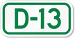 Parking Space Sign D-13