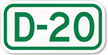Parking Space Sign D-20