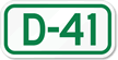 Parking Space Sign D-41