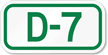 Parking Space Sign D-7
