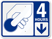 4 Hour Pay Parking Sign with Symbol