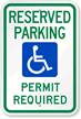 Reserved Handicap Parking Sign (With Graphic)