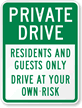 Residents And Guests Only Sign