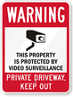 Property Protected by Video Surveillance Sign