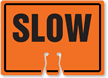 SLOW Cone Top Warning Sign