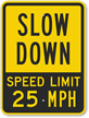 Slow Down Sign