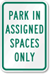 Park in Assigned Spaces Only