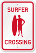 SURFER CROSSING Sign