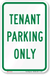 TENANT PARKING ONLY Sign