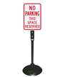 No Parking Space Reserved Sign and Post Kit
