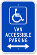Van Accessible Parking Sign (Bidirectional Arrow) (with Graphic)
