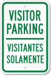Bilingual Visitor Parking Sign