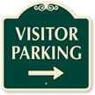 Right Arrow Visitor Parking SignatureSign