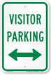 Visitor Parking Sign (arrow pointing left and right)