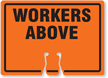 WORKERS ABOVE Cone Top Warning Sign