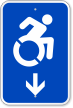 Accessible Down Arrow Sign (With Graphic)