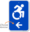 Accessible Left Arrow Sign (With Graphic)