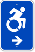 Accessible Right Arrow Sign (With Graphic)