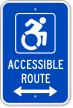 Accessible Route Sign (Bidirectional Arrow) (with Graphic)