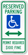Delaware Bidirectional Reserved Accessible Parking Sign